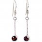 Riyo Garnet Silver Jewelry Designers Vintage Earring L 1.4in Segar-26007