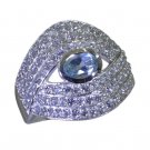 Riyo Blue  925 sterling silver Blue Topaz  Ring appealing buy handmade jewelry S