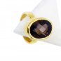 Smoky Quartz 18k Gold Plated Engagement Ring