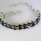 Riyo Garnet Cheap Jewelry Sets Silver Filigree Bracelet L 7.5in Sbragar-26033