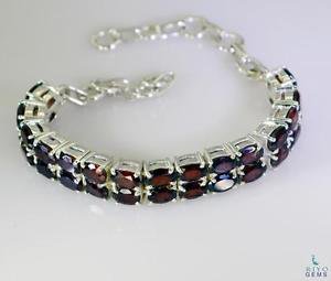 Riyo Garnet Cheap Jewelry Sets Silver Filigree Bracelet L 7.5in Sbragar-26033