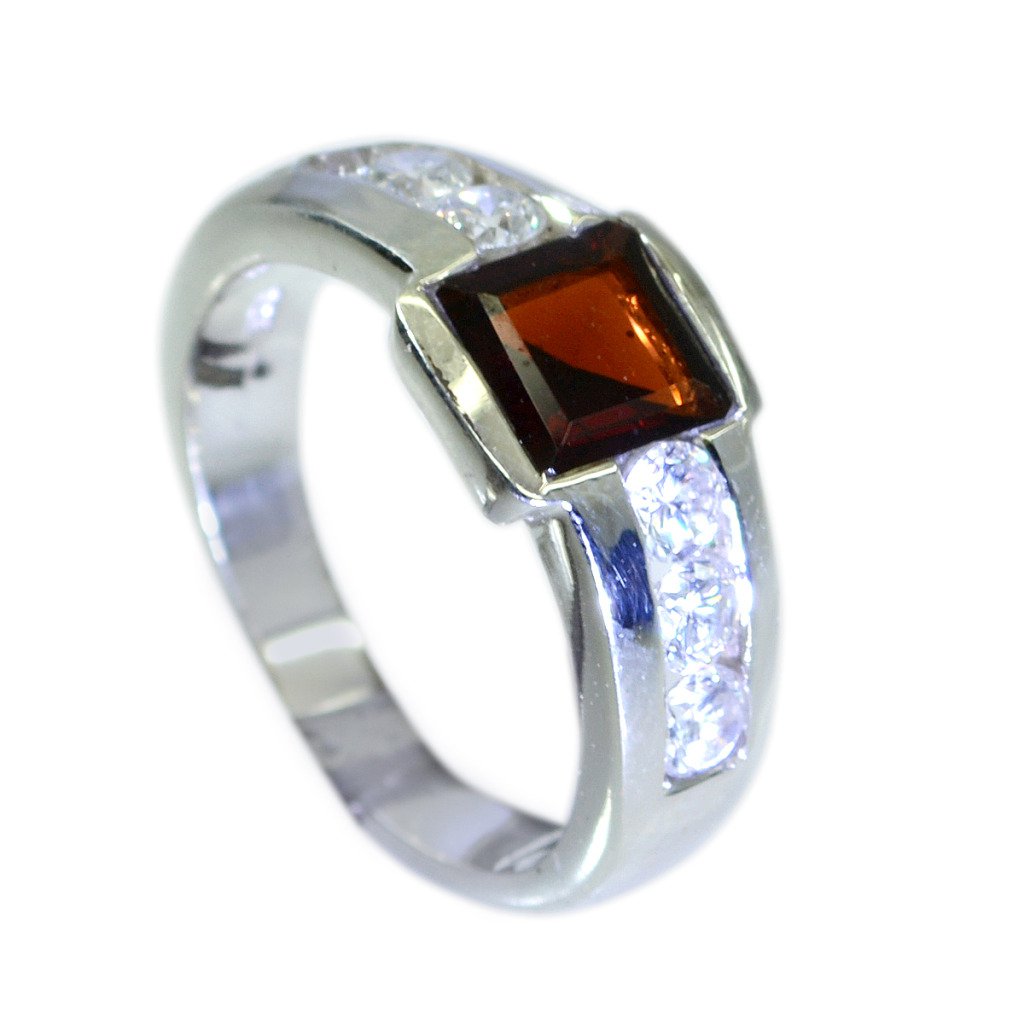Riyo Garnet Silver Wedding Jewellery Silver Mesh Ring Sz 6 Srgar6-26024