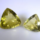 lemon Quartz loose Stone 1 Pieces 18x22,18x22 mm Trillion Yellow faceted Gemsto