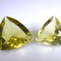 lemon Quartz loose Stone 1 Pieces 18x22,18x22 mm Trillion Yellow faceted Gemsto