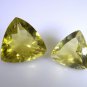 lemon Quartz loose Stone 1 Pieces 18x22,18x22 mm Trillion Yellow faceted Gemsto
