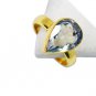 Green Amethyst 18c Y Gold Plated Cocktail Ring