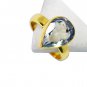 Green Amethyst 18c Y Gold Plated Cocktail Ring