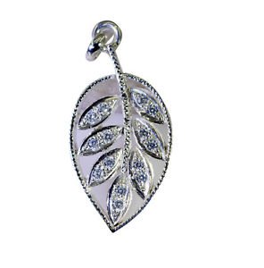 Riyo White Silver Jewellery Handmade Fits Pendant L 1.5in Spwhcz-110016