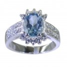 Riyo Blue  925 sterling silver Blue Topaz  Ring good-looking beautiful handmade