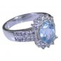 Riyo Blue 925 sterling silver Blue Topaz Ring good-looking beautiful handmade