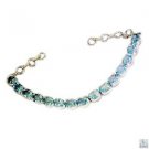 Riyo Blue Topaz Exotic Jewelry 925 Silver Bracelet L 7.5in Sbrabtz-10022