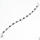 Riyo Garnet Black Jewellery Silver Arm Bracelet L 7.5in Sbragar-26011