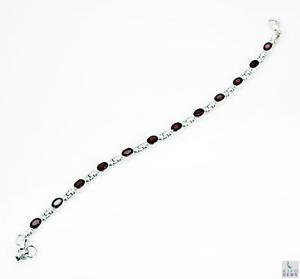 Riyo Garnet Black Jewellery Silver Arm Bracelet L 7.5in Sbragar-26011
