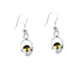 Riyo Citrine Silver Jewellery Jaipur Fashion Earrings L 1.2in Secit-14027