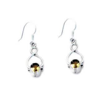 Riyo Citrine Silver Jewellery Jaipur Fashion Earrings L 1.2in Secit-14027
