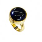 Riyo Black Onyx Gold Plated Designs Rosary Ring Jewelry Sz 8 Gprbon8-6049