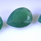 Green onyx loose Stone 1 Pieces 13 x 18 mm Pear Green faceted Gemstone