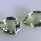 Green amethyst loose Stone 1 Pieces 13 x 17 mm Pear Green faceted Gemstone