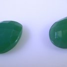 Green onyx loose Stone 1 Pieces 12 x 16 mm Pear Green faceted Gemstone