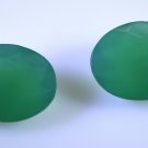 Green onyx loose Stone 1 Pieces 12 x 16 mm Oval Green faceted Gemstone