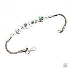 Riyo Blue Topaz Jewelry Silver Mum Bracelet L 7.5in Sbrabtz-10001