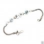 Riyo Blue Topaz Jewelry Silver Mum Bracelet L 7.5in Sbrabtz-10001