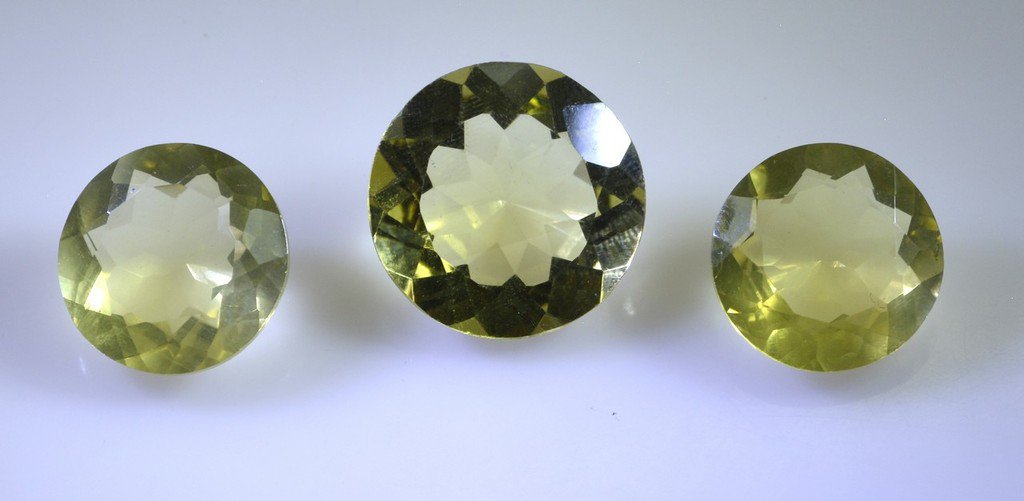 lemon Quartz loose Stone 1 Pieces 15x15,18x18 mm Round Yellow faceted Gemstone