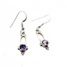 Riyo Amethyst Fashion Silver Wholesale Vintage Earring L 1.2in Seame-2047
