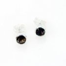 Riyo Smoky Quartz Semi Precious Silver Love Earring L 0.2in Sesqu-76019