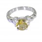 Riyo Yellow Citrine 925 Solid Sterling Silver Lightweight Ring Srcit75-14084