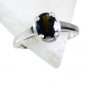 Riyo Smoky Quartz Silver Wedding Jewelry Brushed Silver Ring Sz 8 Srsqu8-76016