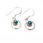 Riyo Turquoise Silver Birthstone Jewelry Celebrity Earring L 1in Setur-82017