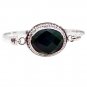 Riyo Green Onyx Fine Jewellery T Bar Bracelet Silver L 7.5in Sbragon-30005