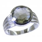 Riyo Green 925 sterling silver Green Amethyst Ring shapely exotic handmade jewel