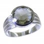 Riyo Green 925 sterling silver Green Amethyst Ring shapely exotic handmade jewel