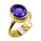 Riyo Amethyst 18kt Gold Plated Cameo Ring Sz 6 Gprame6-2017