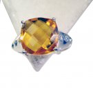 Riyo Citrine Silver Indian Jewelry Silver Love Ring Sz 6 Srcit6-14029