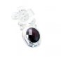 Riyo Red Garnet 925 Solid Sterling Silver Slender Pendant L 1in Spgar-26141