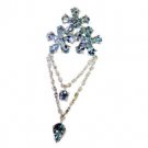 Riyo Blue Topaz 92.5 Sterling Silver Charm Pendant L 2in Spbto-10071