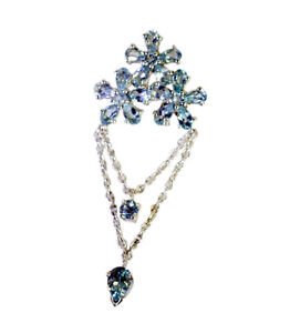 Riyo Blue Topaz 92.5 Sterling Silver Charm Pendant L 2in Spbto-10071