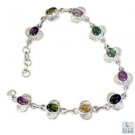 Riyo Tourmaline Famous Designers Silver Wrap Bracelet L 7.5in Sbratou-84003