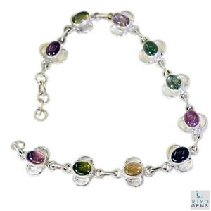 Riyo Tourmaline Famous Designers Silver Wrap Bracelet L 7.5in Sbratou-84003