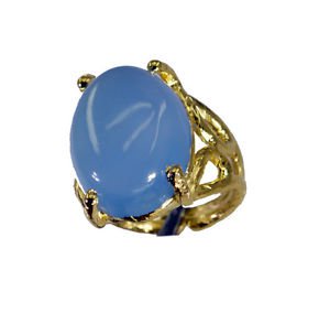 Riyo Blue Chalcedony Gold Polish Friendship Ring Sz 6 Gprbch6-8058