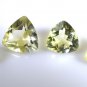 lemon Quartz loose Stone 1 Pieces 12x12,15x15,16x16 mm Trillion Yellow faceted