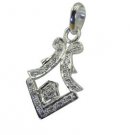 Riyo CZ925 Solid Sterling Silver Distinctive Pendant L 1in Spwhcz-110040