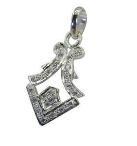 Riyo CZ925 Solid Sterling Silver Distinctive Pendant L 1in Spwhcz-110040