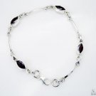 Riyo Garnet Best Jewelry Personalized Silver Bracelet L 7.5in Sbragar-26009