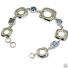Riyo Blue Topaz Expensive Jewelry 925 Silver Bracelet L 7.5in Sbrabtz-10023