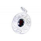 Riyo Garnet Online Silver Jewellery Silver Pendant L 1in Spgar-26102