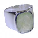 Riyo Green 925 sterling silver Prehnite Ring pleasant gemstone jewelry making SR